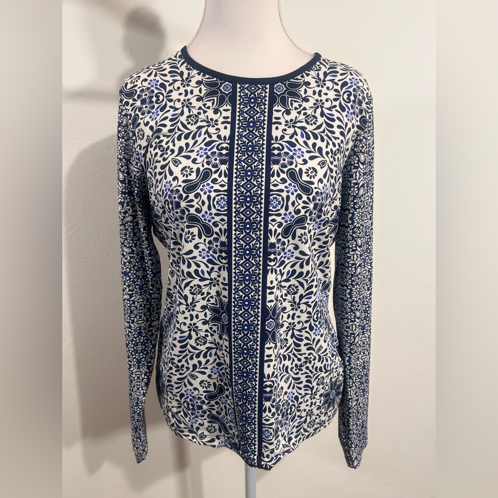 Lands End Women’s Swim Shirt - Rash Guard Size Small